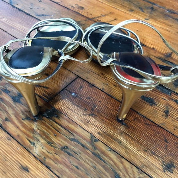 Zara strappy gold heels! - Picture 5 of 7